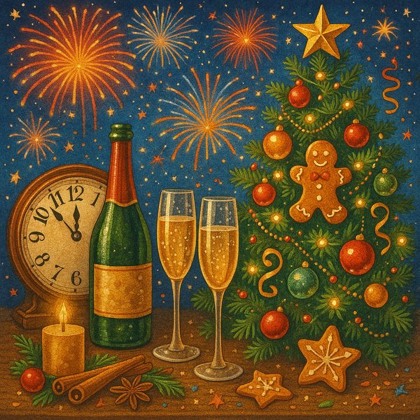 Midnight Cheer: Festive New Year Celebration