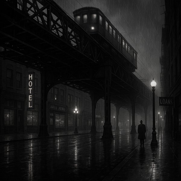 Midnight on the El — Rainy Chicago, 1930