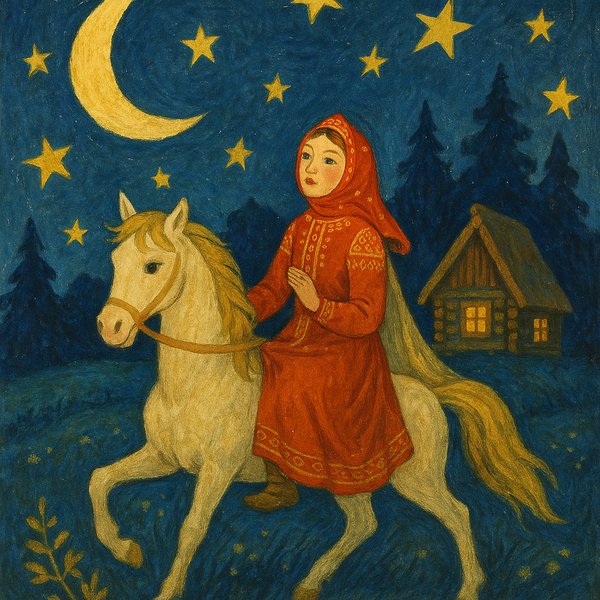 Moonlit Journey: A Soviet-Style Fairy Tale