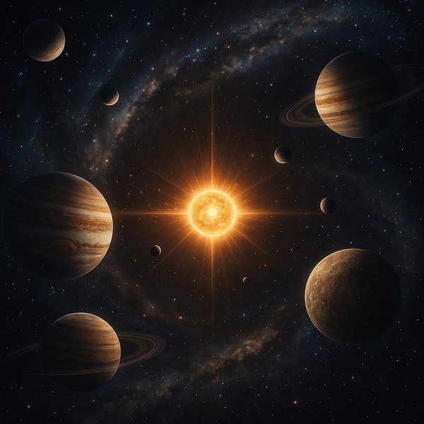 Orbital Ballet: Planets Around a Radiant Star