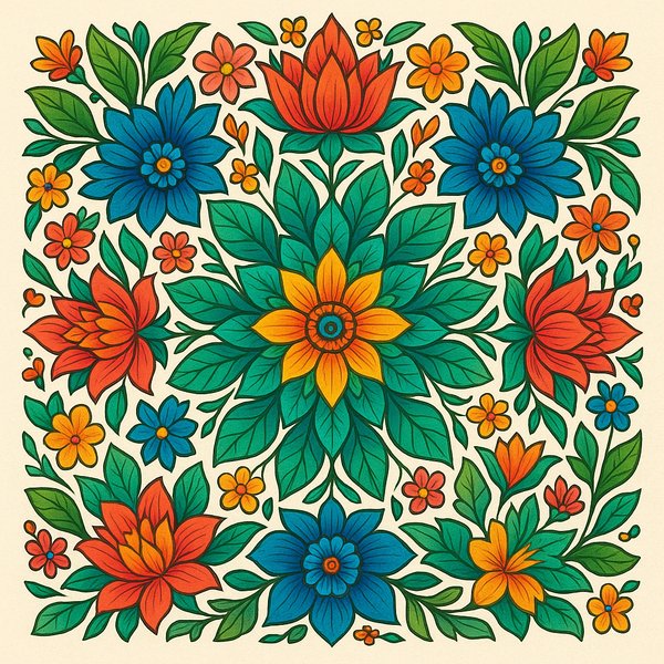 Paradise Garden Floral Mandala