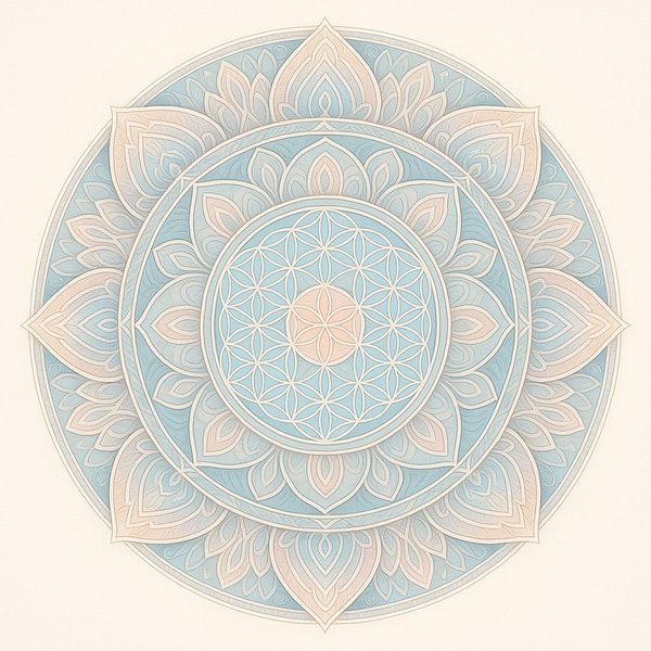 Pastel Flower of Life Mandala