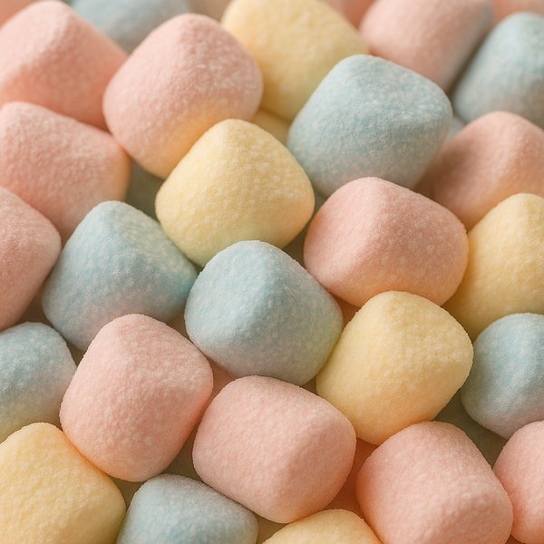 Pastel Marshmallow Pile — Soft Powdered Confections