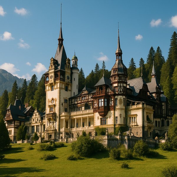 Peleș Castle at Daylight — Neo‑Renaissance Majesty
