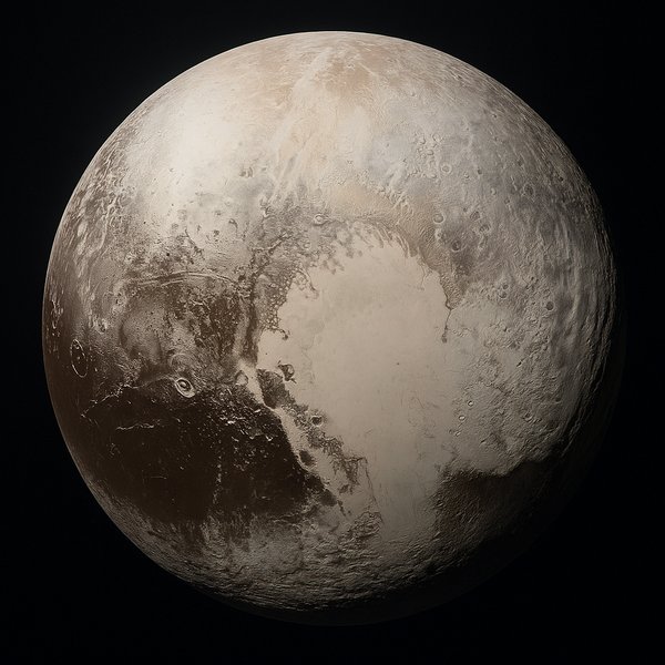 Pluto Close-Up with Heart-Shaped Tombaugh Regio