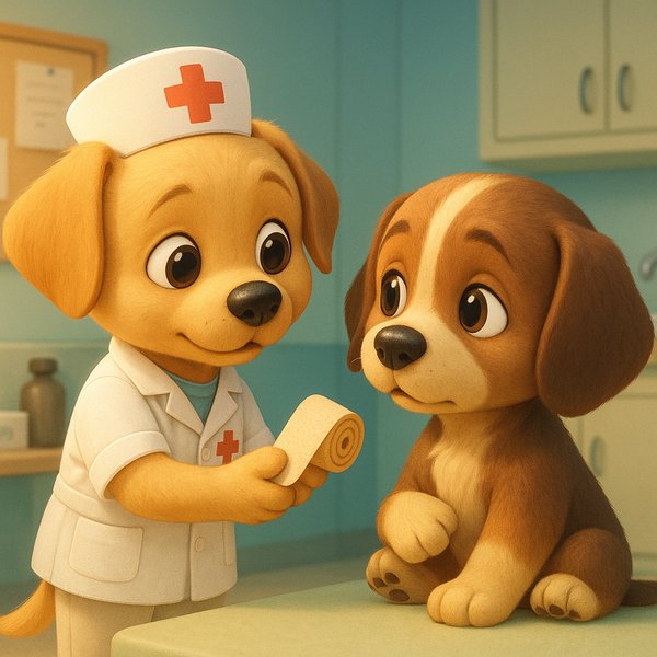 Puppy Medic Caring for a Friend