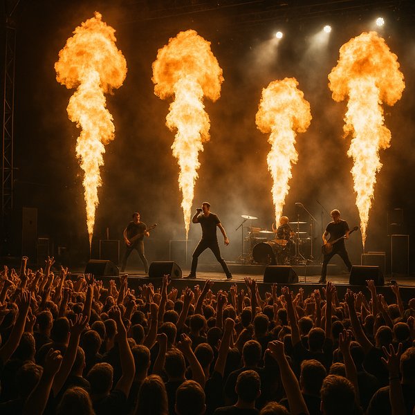 Pyro-Powered Rock Show