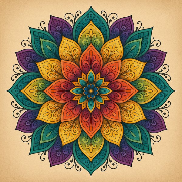 Radiant Floral Mandala