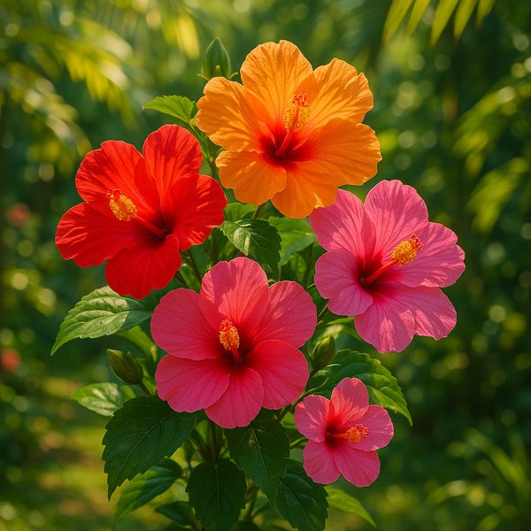 Radiant Gumamela Bouquet in Sunlight