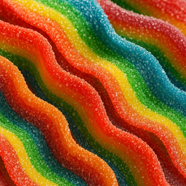 Rainbow Sour Sugar Belts — Macro Waves