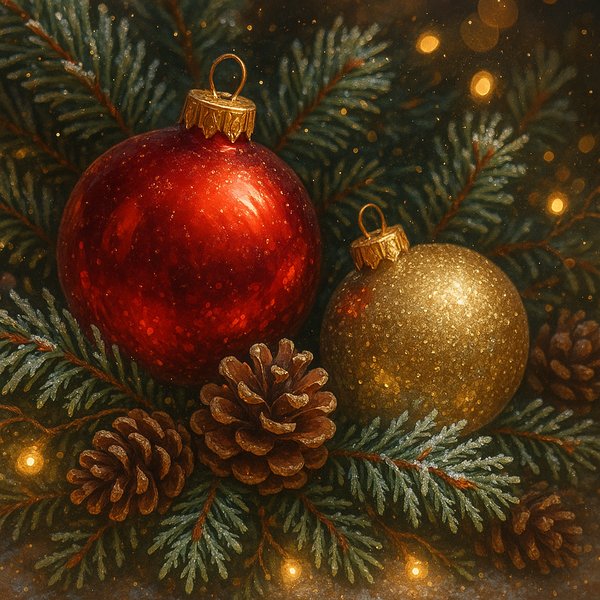 Red & Gold Holiday Still Life