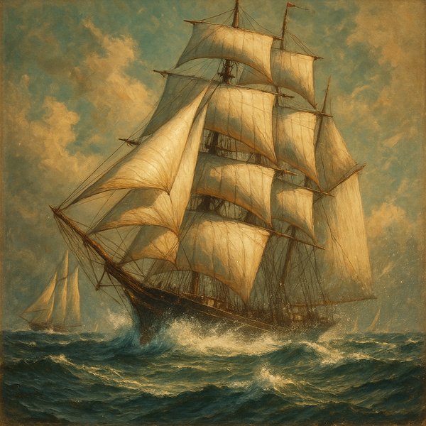 Regatta Wind: Vintage Tall Ship in Full Sail