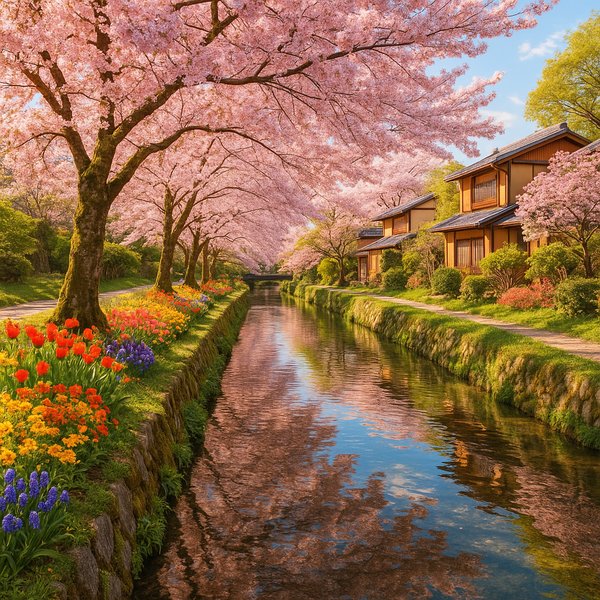 Sakura Canal at Kyoto's Philosopher's Path