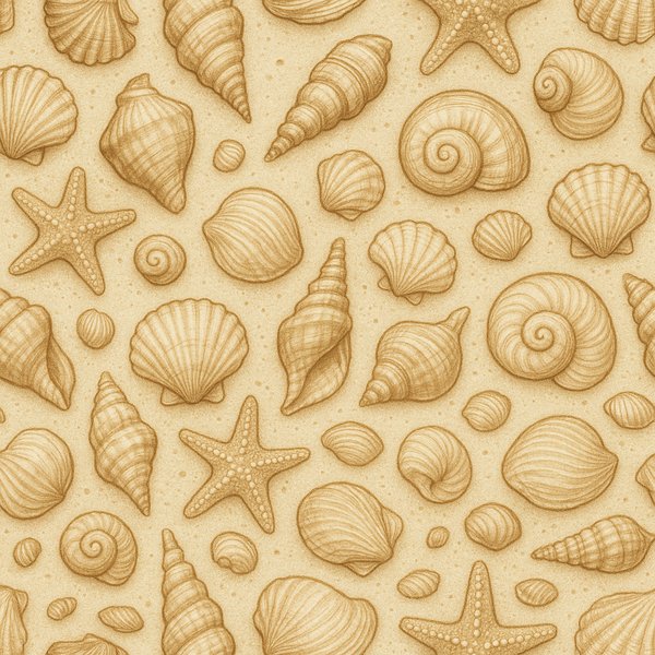Sandy Seashells — Seamless Marine Pattern (Abstract Patterns)
