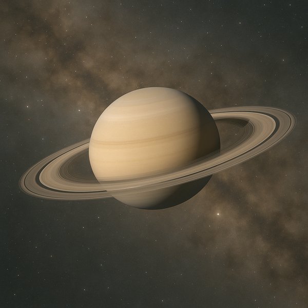 Saturn Amid Soft Cosmic Dust