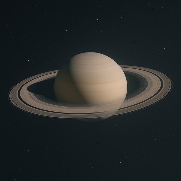 Saturn in Soft Pastel Light