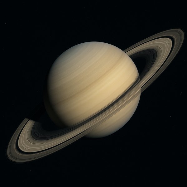 Saturn with Prominent Cassini Division — High‑Resolution Space Imaging