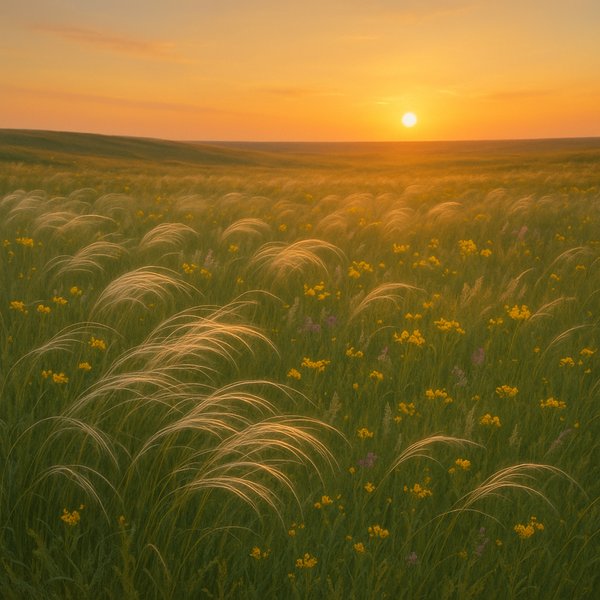 Silver Feathers at Golden Hour