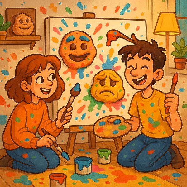 Splatter Studio: Happy & Moody Faces