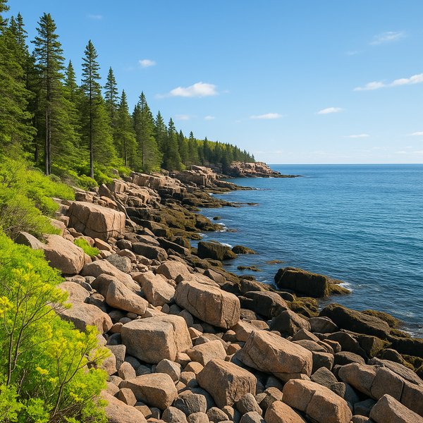 Spring Coastline at Acadia National Park