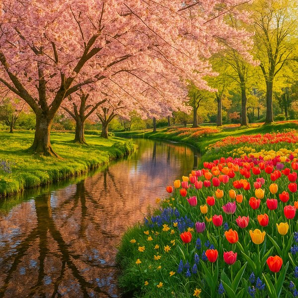 Spring Symphony at Keukenhof Canal