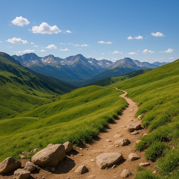 Summer Alpine Trail in the Rockies
