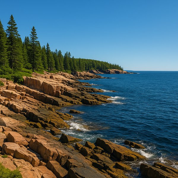 Summer Coastline at Acadia National Park