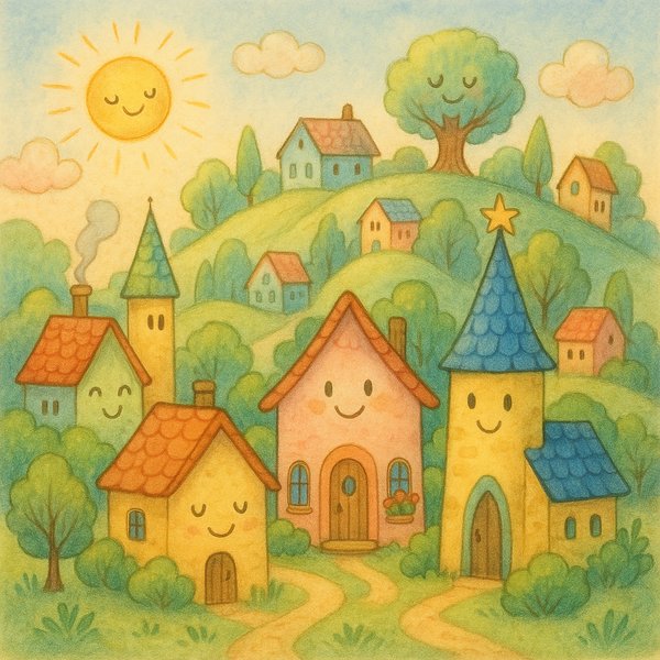 Sunlit Smiles in a Fairy-Tale Village