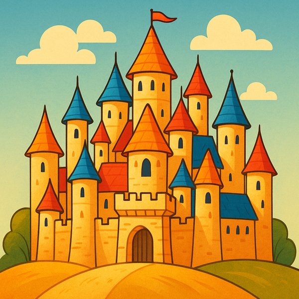Sunlit Storybook Castle