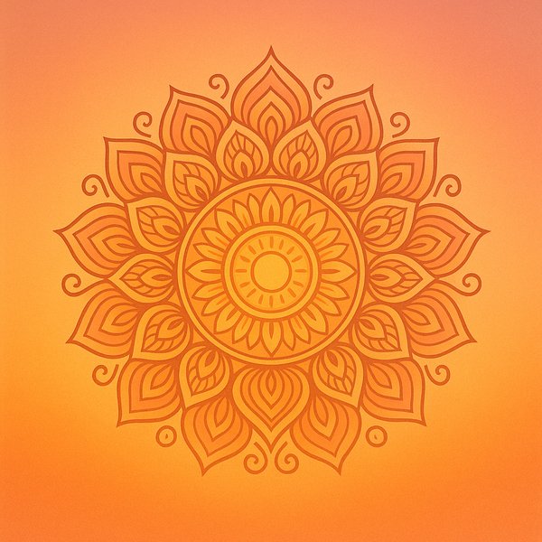 Sunrise Mandala — Warm Gradient Radiance