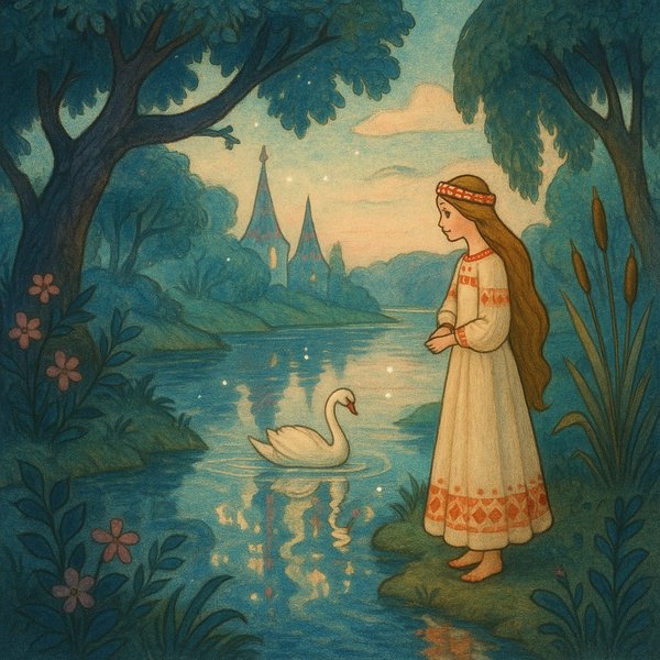 Swan by the Twilight River