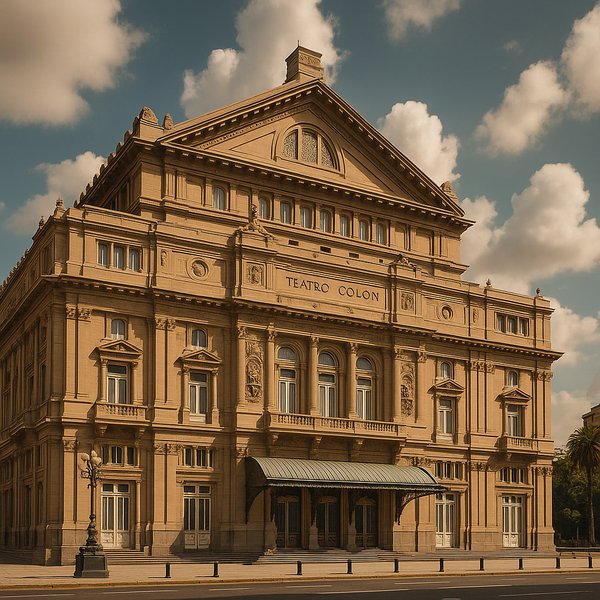 Teatro Colón in Warm Midday Light