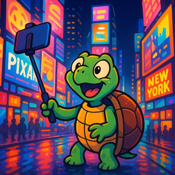 Times Square Turtle Selfie