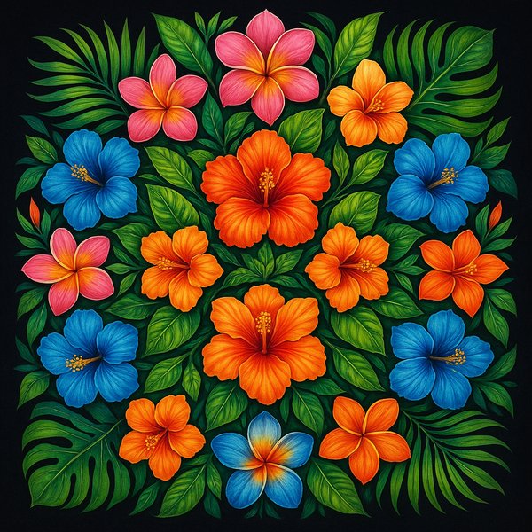 Tropical Botanical Mandala