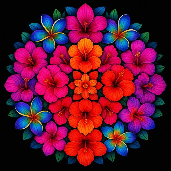 Tropical Mandala: Color Explosion