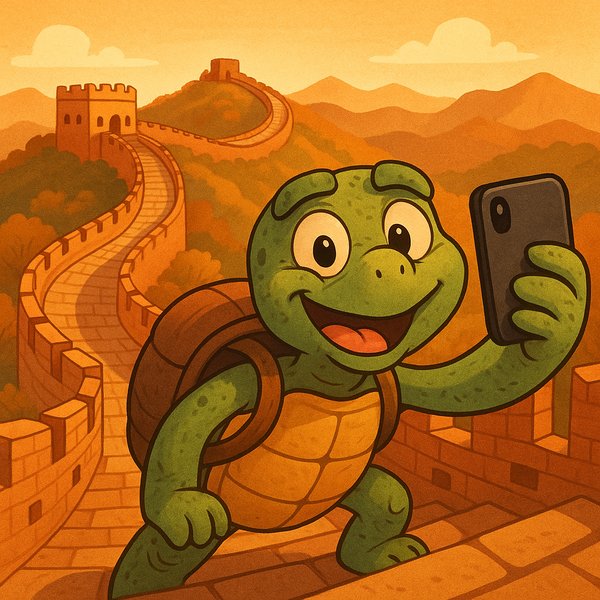 Turtle Selfie on the Great Wall