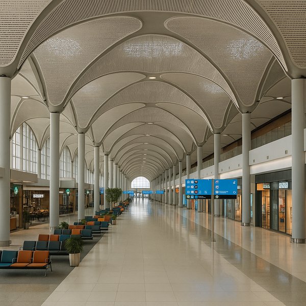 Vaulted Passage — Istanbul Airport Interior