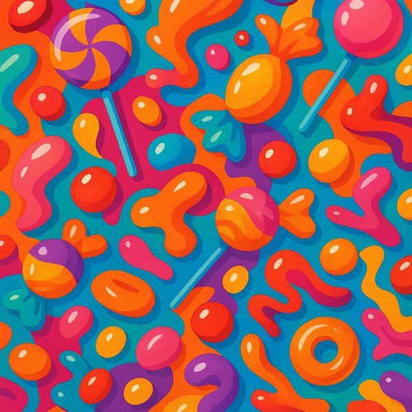Vibrant Candy Splash — Seamless Abstract Pattern
