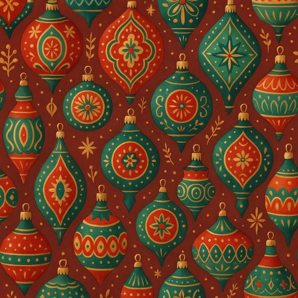 Vintage Ornament Harmony — Holiday Repeat Pattern
