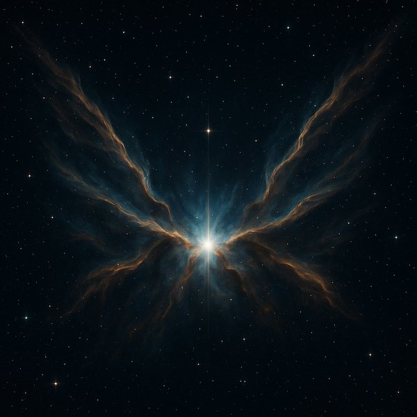 Winged Nebula: Symmetry in Plasma