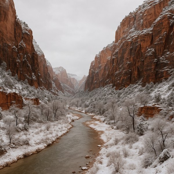Winter Calm in Zion Canyon
