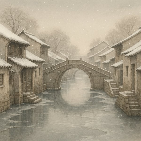 Winter in a Jiangnan Water Town