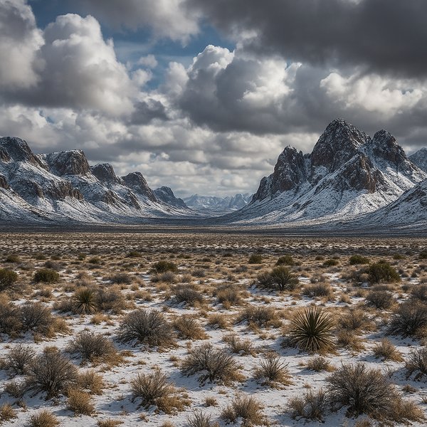 Winter Light on Big Bend Peaks