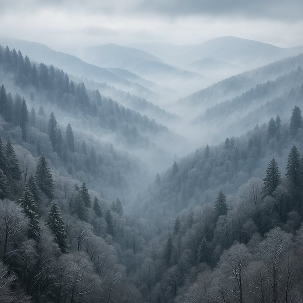 Winter Mist Over the Smokies