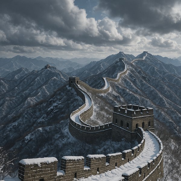 Winter on the Great Wall: A Snow-Covered Sentinel