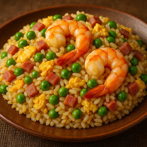 Yangzhou-Style Shrimp Fried Rice — Vibrant, Glossy Grains