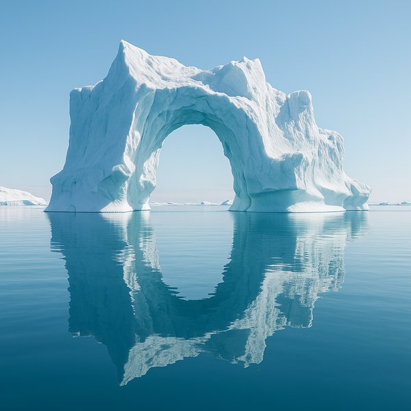 Arch of Ice — Greenland Iceberg Reflection