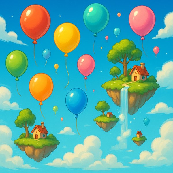Balloons Over Floating Isles