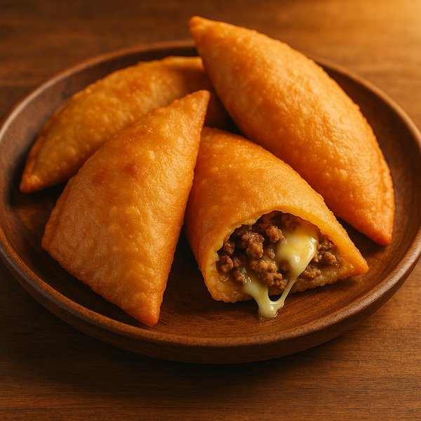Crispy Venezuelan Empanadas with Meat & Melted Cheese
