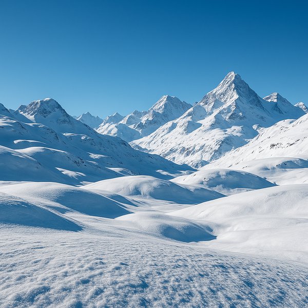 Crystal Peaks: Sunlit Snowfields